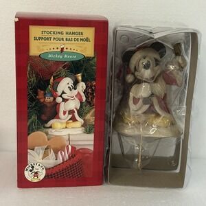 Hallmark Mickey & Company ~ Vintage Mickey  Mouse Stocking Hanger -‎ NEW In Box